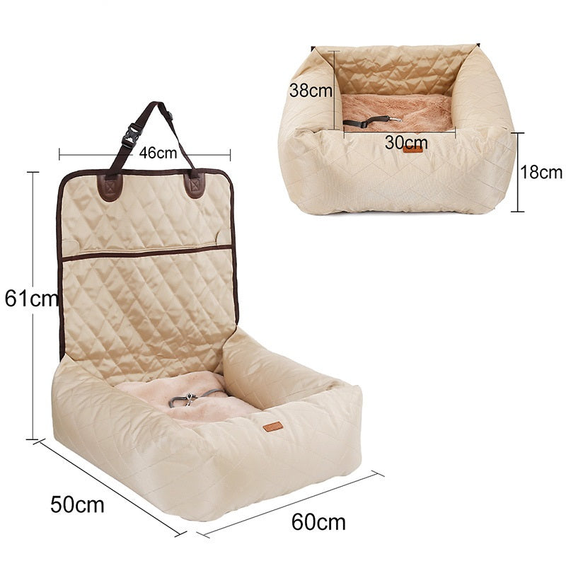 2 In 1 Pet Carrier Folding Car Seat Pad